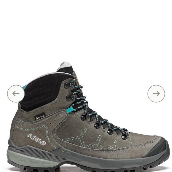 Asolo Falcon EVO NBK GV Charcoal and Teal Hiking Boots - Picture 3 of 13